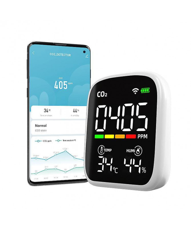 ELEKTRONICZNY MONITOR CO2, TEMP, WILGOCI. WI-FI - 1 - 