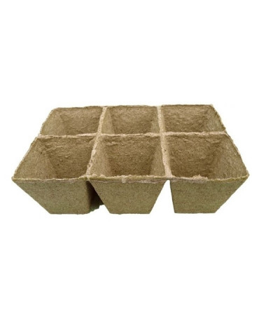 WIELODONICZKA TORFOWA 6*6*6CM 6SZT - 1 - doniczka z odkwaszonego substratu torfowego&nbsp; wymiary 1-go kubełka: 6x6xh6 cm&nbsp; idealna