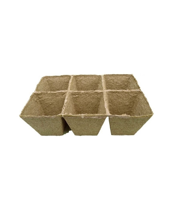 WIELODONICZKA TORFOWA 6*6*6CM 6SZT - 1 - doniczka z odkwaszonego substratu torfowego&nbsp; wymiary 1-go kubełka: 6x6xh6 cm&nbsp; idealna