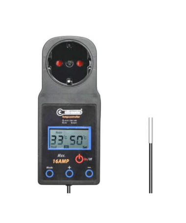 Regulator temperatury TEMPCON Cli-mate 16A z czujnikiem - 1 - Regulator temperatury Cli-mate TE-16 TEMPCON2020 z czujnikiem temp