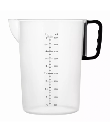 Miarka plastikowa 5000ml 5L GUSTAV - 1 - wygodna i funkcjonalna miarka do dawkowania- pojemności: 5000ml
