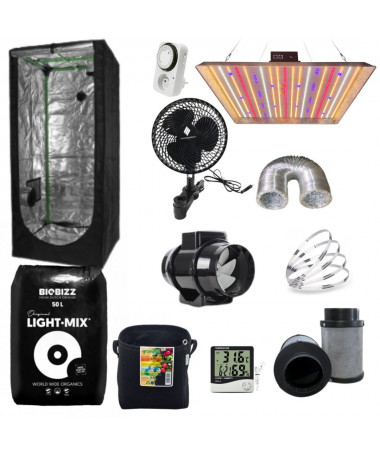 Zestaw Growbox HG 80x80x180, GOAT 320W - 4 rośliny - 1 - Kompletne sety uprawowe
