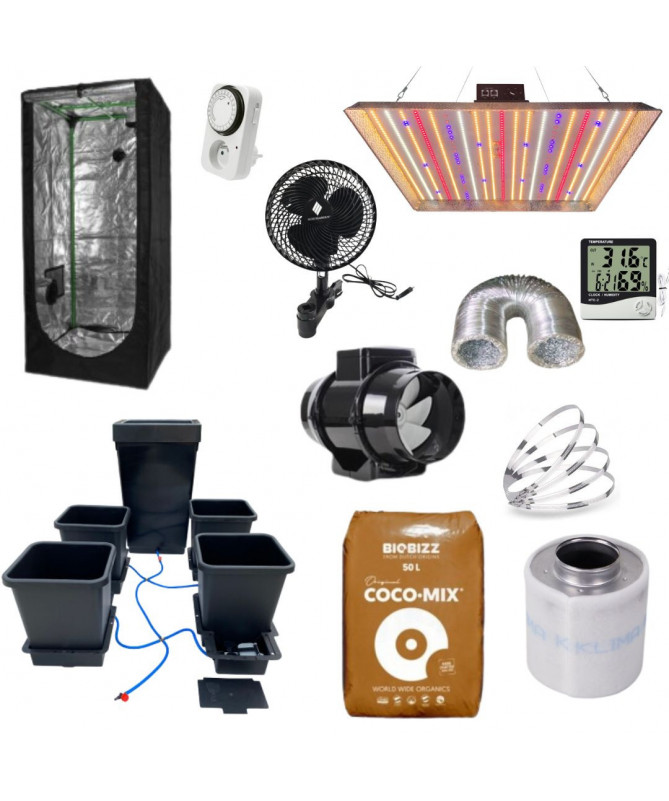 Zestaw Growbox HG 80x80x180, GOAT 320W, AutoPot- 4 rośliny - 1 - Kompletne sety uprawowe