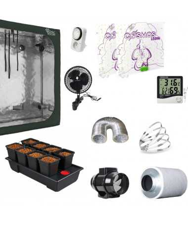 Zestaw Growbox RR 120x60x180, Cosmos 150W x2 Hydro - 8 roślin - 1 - Kompletne sety uprawowe