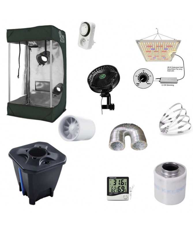 Zestaw Growbox HS 40x40x120, GOAT 100W, Hydro - 1 roślina - 1 - Kompletne sety uprawowe
