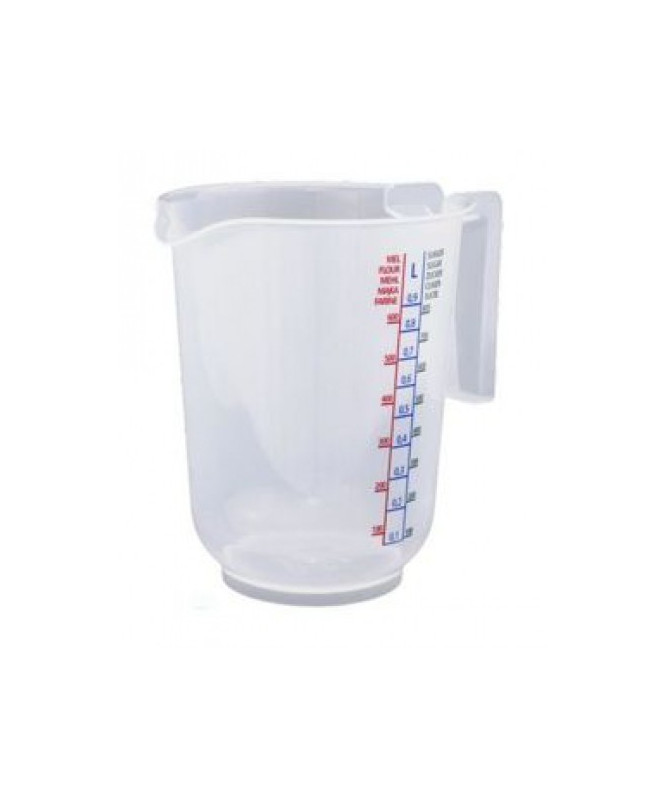 Miarka plastikowa 100ml - 1 - wygodna i funkcjonalna miarka do dawkowania, pojemność: 100ml, dokładność skali: 2ml-wymiary: fi 4