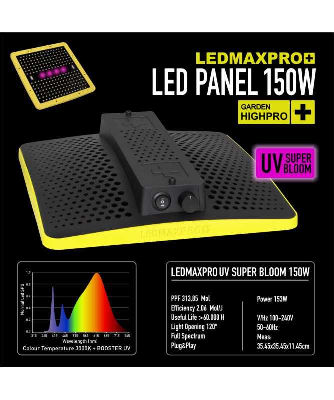 LEDMAX PRO 150W + UV, LAMPA LED, PEŁNE SPEKTRUM 3000K, max 80x80cm, LEDY SAMSUNG, REGULACJA MOCY - 1 - Oświetlenie dla roślin LEDMAX PRO 150W + UV, LAMPA LED, PEŁNE SPEKTRUM 3000K, max 80x80cm, LEDY SAMSUNG, REGULACJA MOCY - 1 - Oświetlenie dla roślin