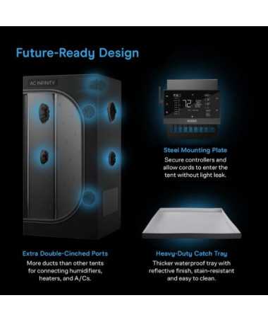 AC Infinity Cloudlab 894 240x120x200cm Mylar 2000D namiot do uprawy - 4 - Growboxy