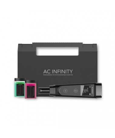 AC Infinity pH Meter PRO Kit z wymienną elektrodą - miernik pH i temp. + płyny kalibracyjne - 1 - Pomiar pH i EC
