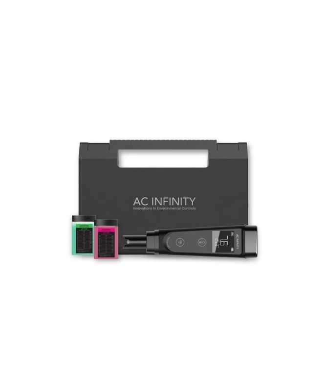 AC Infinity pH Meter PRO Kit z wymienną elektrodą - miernik pH i temp. + płyny kalibracyjne - 1 - Pomiar pH i EC