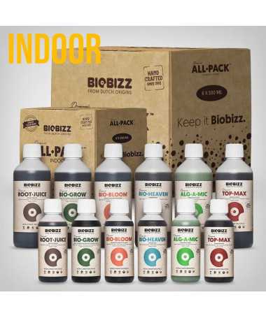 ALL-PACK INDOOR 6x250ml - KOMPLETNY ZESTAW NATURALNYCH NAWOZÓW I STYMULATORÓW, BIOBIZZ - 1 - BioBizz
