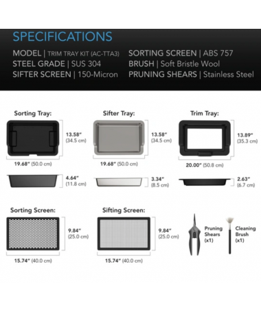 AC Infinity Large Trim Tray - taca do trymowania na sucho 50x35x12cm - 4 - Akcesoria ogrodnicze