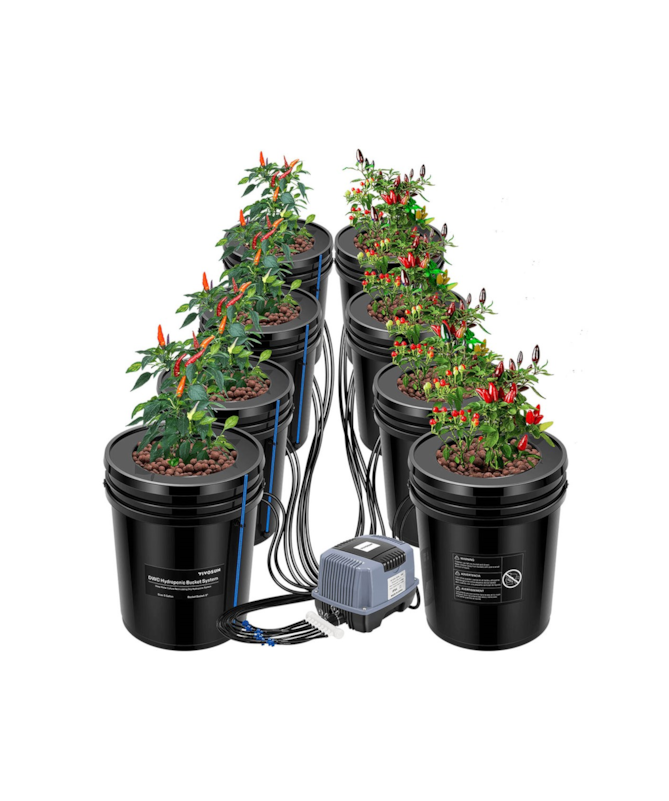 Vivosun DWC 4 × 18,9 l – system hydroponiczny Deep Water Culture - 1 - Systemy hydroponiczne i akcesoria