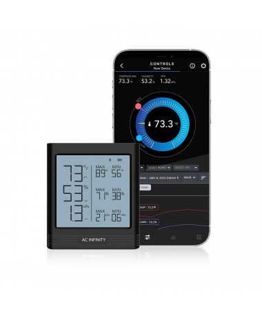 AC Infinity Smart Hygrometer B2 – inteligentna stacja pogody Bluetooth | miernik temperatury i higrometr - 1 - Pomiar temperatur
