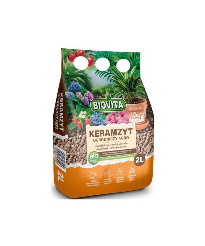 Biovita – Keramzyt ogrodniczy 8-16mm 2L - 1 - Profesjonalne podłoża uprawne