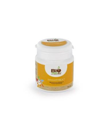 BIOTABS MYCOTREX 500GR - 1 - MYCOTREX to mieszanka 9 gatunków zarodników grzybów .Jednym z najważniejszych grzybów glebowych, kt