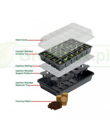 SAMONAWADNIAJĄCA SZKLARENKA/PROPAGATOR GARLAND, 12 SADZONEK, ZBIORNIK 1.2L, 37.5x13.5xh16cm - 1 - Samonawadniająca Szklarenka/Pr