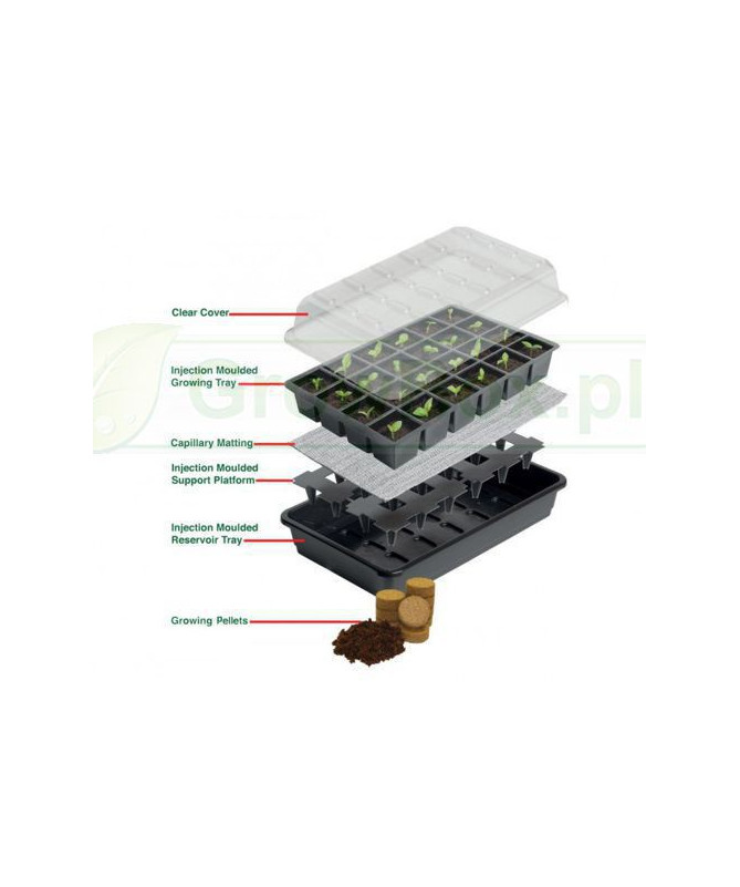 SAMONAWADNIAJĄCA SZKLARENKA/PROPAGATOR GARLAND, 12 SADZONEK, ZBIORNIK 1.2L, 37.5x13.5xh16cm - 1 - Samonawadniająca Szklarenka/Pr