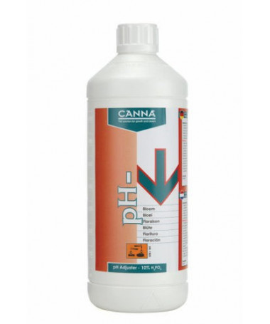 CANNA PH MINUS GROW 20% 1L - 1 - CANNA pH MINUS GROWTH, to rewolucyjny produkt, który skutecznie obniża poziom pH w roztworze o