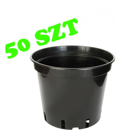Zestaw 50szt. Doniczka plastikowa okrągła 7L - 1 - Donica plastikowa okrągła. Wymiary: 0,25L (fi 90mm X h70mm) 0,4L (fi 100m