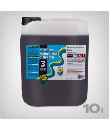 DUTCH FORMULA 3 MICRO 10L NAWÓZ UZUPEŁNIAJĄCY - ADVANCED HYDROPONICS OF HOLLAND - 1 - **DUTCH FORMULA** to trzyelementowa baza m