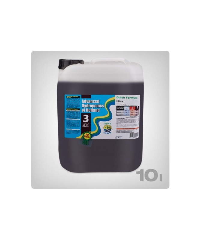 DUTCH FORMULA 3 MICRO 10L NAWÓZ UZUPEŁNIAJĄCY - ADVANCED HYDROPONICS OF HOLLAND - 1 - **DUTCH FORMULA** to trzyelementowa baza m