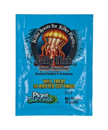 PLANT SUCCESS MIKORYZA JELLYFISH 10G - 1 - **Mikoryza Jellyfish** to produkt chroniący korzenie roślin podczas przesadzania i um