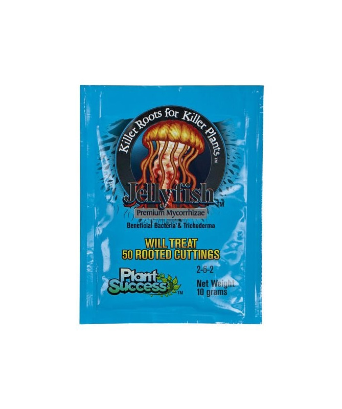 PLANT SUCCESS MIKORYZA JELLYFISH 10G - 1 - **Mikoryza Jellyfish** to produkt chroniący korzenie roślin podczas przesadzania i um