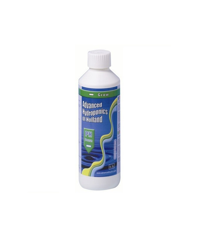 ADVANCED HYDROPONICS PH DOWN GROW 500ML - 1 - *Advanced Hydroponics of Holland* oferuje skoncentrowane preparaty do regulacji pH