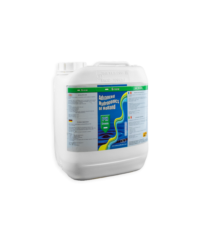 PH DOWN GROW 5L REGULATOR OBNIŻAJĄCY PH NA WZROST - ADVANCED HYDROPONICS OF HOLLAND - 1 - PH DOWN GROW 5L REGULATOR OBNIŻAJĄCY PH NA WZROST - ADVANCED HYDROPONICS OF HOLLAND - 1 -