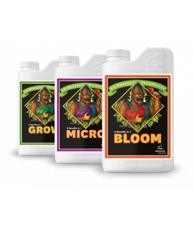 Zestaw Advanced Nutrients 3 x 10l Grow Micro Bloom - 2 - 5-w-1 Grow, Micro i Bloom to składniki odżywcze bazowe dla plantatorów 