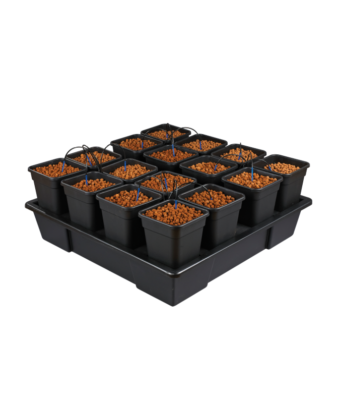 Wilma XXL 16, Kompletny System Hydroponiczny, 16 donic 11l, 115x115xh20cm / 150l - 1 - Wilma dba o profesjonalne dostarczanie Pa