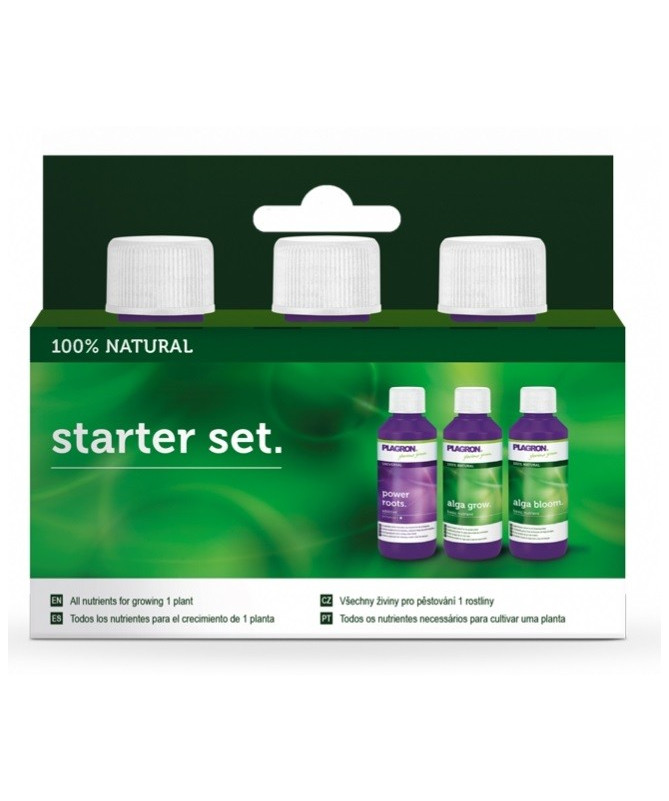 PLAGRON ZESTAW STARTER SET NATURAL - 1 - STARETR SET 100 NATURAL Kompletna, naturalna pielęgnacja dla Twoich roślinChcesz, aby 