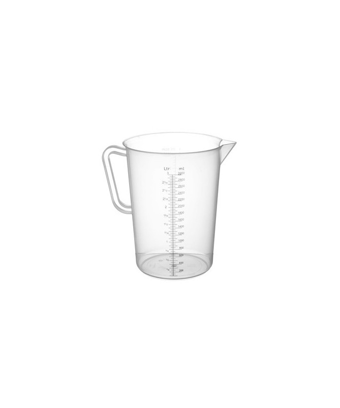 Miarka plastikowa 3000ml 3L - 1 - Wygodna i Praktyczna Miarka do Dawkowania Pojemność 3000mlZapomnij o nieprecyzyjnym dawkowani