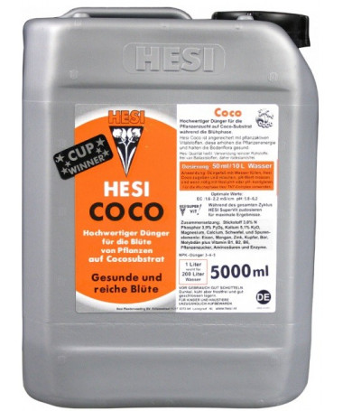 Hesi Coco 5l - Szybka odbudowa zdrowej mikroflory - 1 - Hesi Coco dodatkiem do kwitnienia w substancjach coco. Jak wszystkie dod