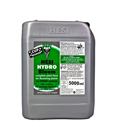 Hesi Hydro Bloom 20l - Nawóz na fazę kwitnienia hydroponika - 1 - Hydro Bloom zawiera większą koncentrację fosforu i potasu w po