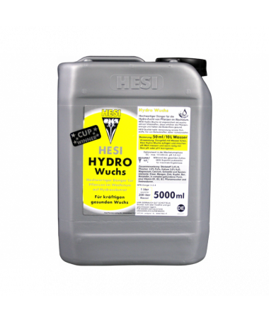 Hesi Hydro Growth 20l - Nawóz na fazę wzrostu hydroponika - 1 - Hydro Growth zawiera odpowiednio więcej azotu niż Hydro Bloom po