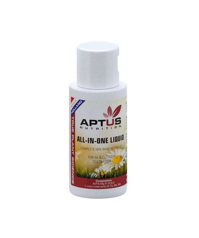APTUS ALL-IN-ONE PŁYN 50ML - 1 - 100 mineralny nawóz klucz do zdrowia Twojego ogrodu. Wzbogacony w niezbędne pierwiastki jak az