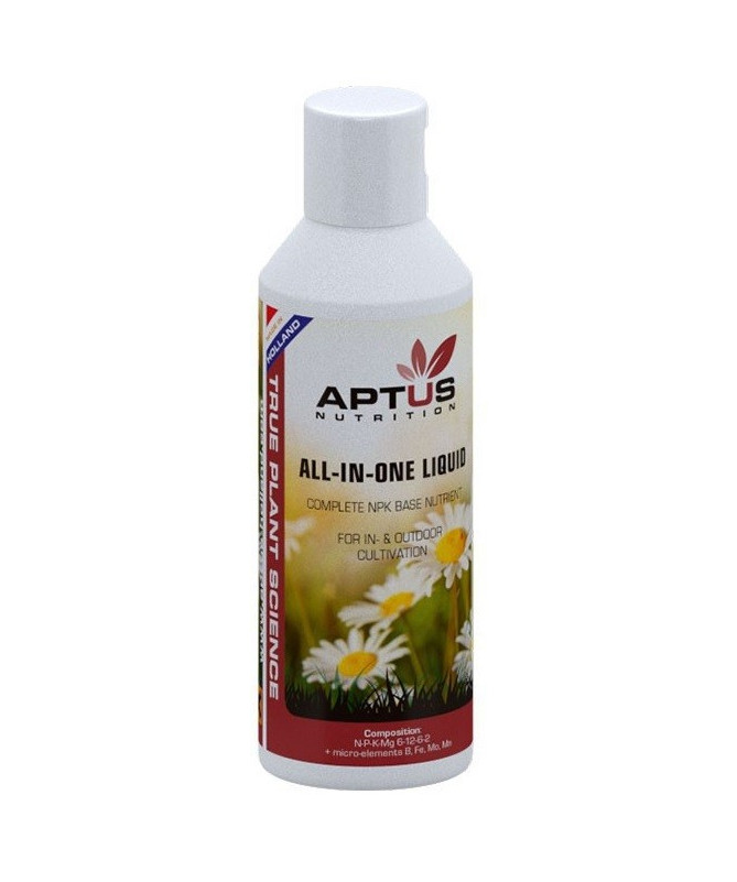 APTUS ALL-IN-ONE PŁYN 150ML - 1 - 100 mineralny nawóz kompleksowe źródło niezbędnych pierwiastków dla Twoich roślin. Wyjątkowa 