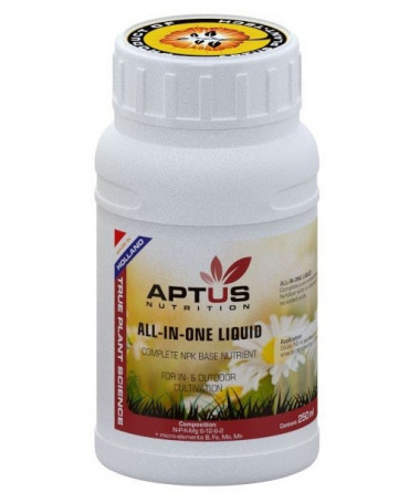 APTUS ALL-IN-ONE PŁYN 250ML - 1 - 100 Mineralny Nawóz Kompleksowe Dostarczanie Pierwiastków dla Twych RoślinJeżeli szukasz skut