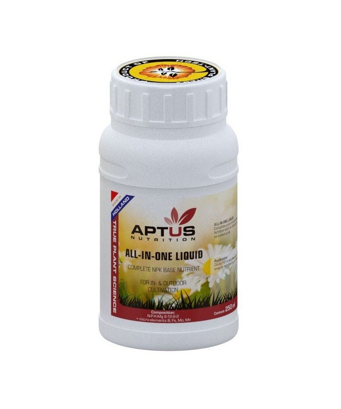 APTUS ALL-IN-ONE PŁYN 250ML - 1 - 100 Mineralny Nawóz Kompleksowe Dostarczanie Pierwiastków dla Twych RoślinJeżeli szukasz skut