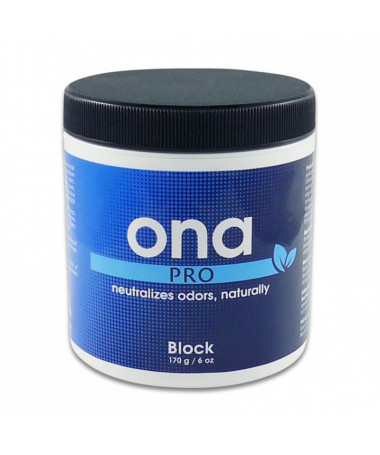 ONA BLOK PRO 170GR/6OZ - 1 - Ona usuwa nieprzyjemne zapachy z papieroswów i cygar, spalenizny, przykre zapachy z toalet, cuchnąc