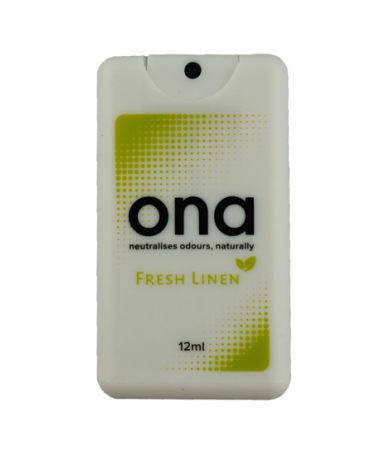 ONA Spray Fresh Linen 12ml kieszonkowy spray - 1 - ONA to skuteczny neutralizator zapachów, nie tylko odświeżacz powietrza. Dzia