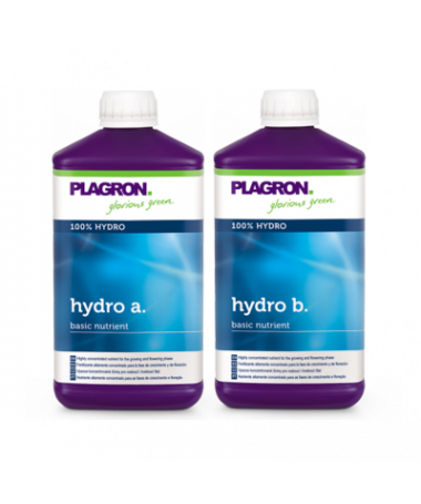 PLAGRON HYDRO A/B 2*1L - 1 - Dwuskładnikowy nawóz dla fazy wzrostu i kwitnieniaHydro A&amp;B to silnie stężony podstawowy nawóz 