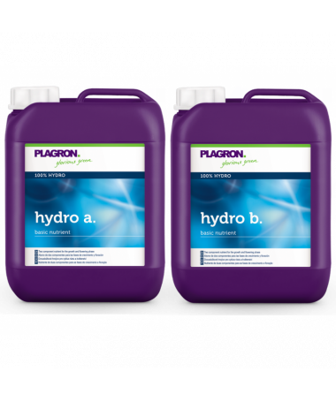 PLAGRON HYDRO A/B 2*5L - 1 - Zalety: Całkowita kontrola nad nawożeniem i wartościami pH. Efektywny pobór składników odżywczych w