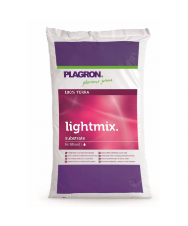 Plagron ziemia Lightmix 50l - 1 - Lightmix jest minimalnie nawozonym podłożem zawierającym starannie dobrane rodzaje torfów. Gle