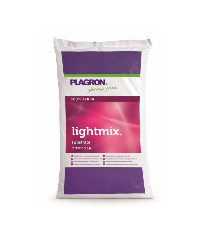 Plagron ziemia Lightmix 50l - 1 - Lightmix jest minimalnie nawozonym podłożem zawierającym starannie dobrane rodzaje torfów. Gle