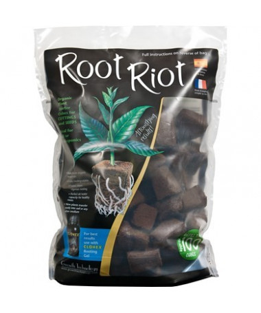 GROWTH TECHNOLOGY ROOT RIOT WYMIENNE KOSTKI 50SZT - 1 - Wzbogacone o składniki odżywcze kostki klucz do zdrowia roślinKostki z 