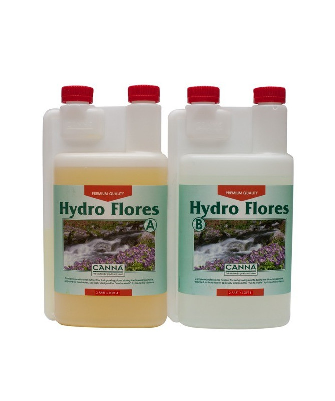 CANNA HYDRO FLORES A/B 2*1L - 1 - CANNA Hydro Flores to zaawansowany, profesjonalny suplement odżywczy, dedykowany dla roślin o 