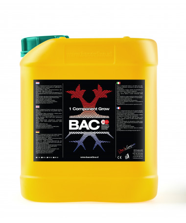 BAC 1 Component Grow 5l - nawóz na fazę wzrostu - 1 - Jednoskładnikowy nawóz o wysokim stężeniu Optymalizacja kondycji roślin i